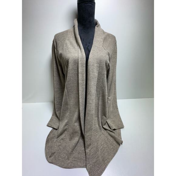 Notations Large Women’s Cardigan Brown Open Front Knit Long Sweater - Picture 1 of 6